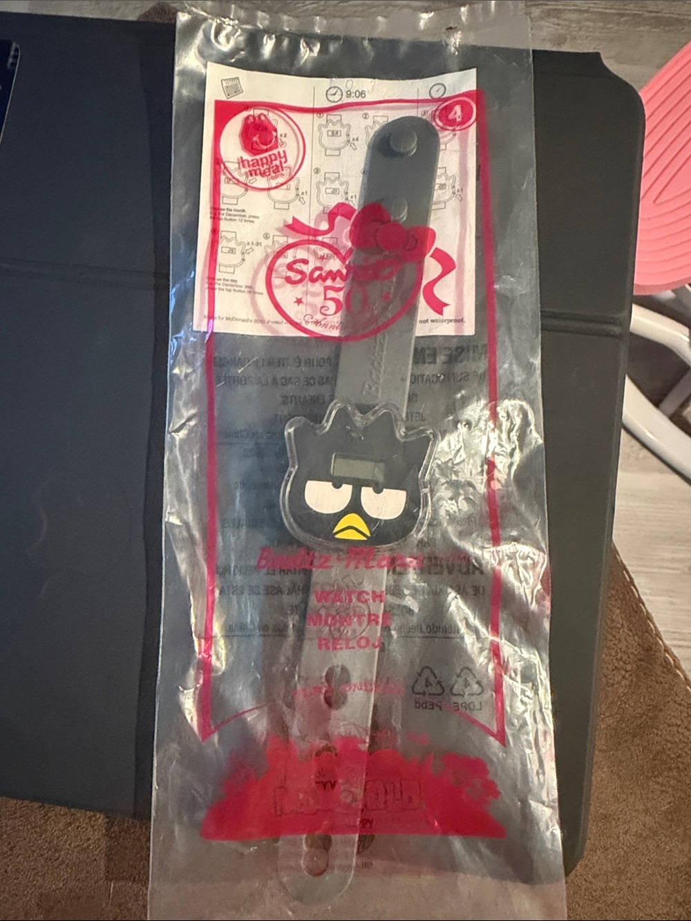 Sanrio Badtz-Maru Black and Yellow Slap Watch